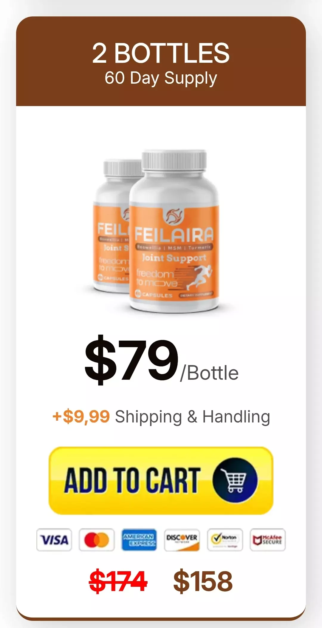 Feilaira™ 2 bottles pricing